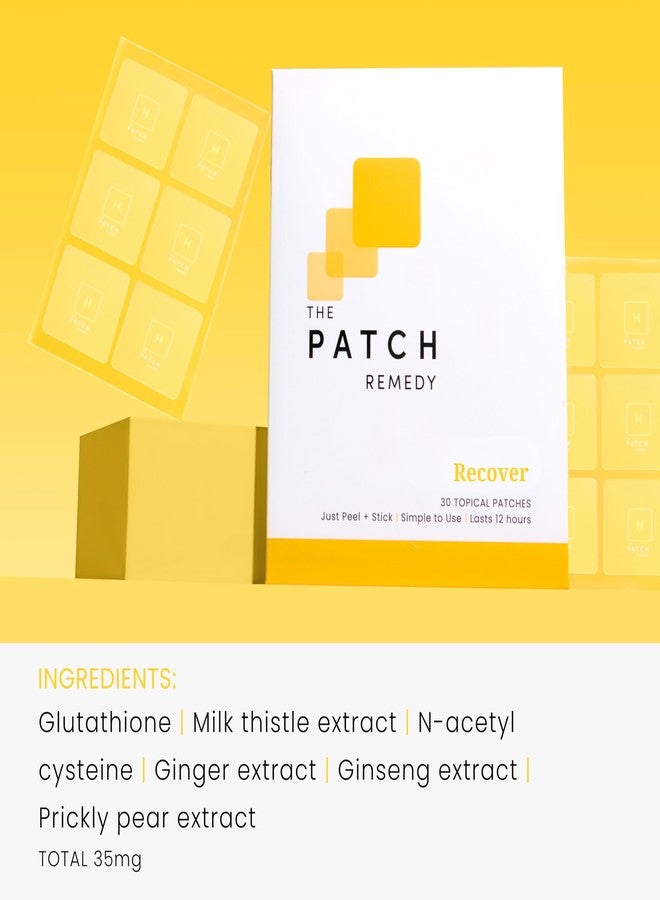 The Patch Remedy لاصقة باتش ريميدي ريكوفر | جلوتاثيون، شوك الحليب، إن إيه سي، زنجبيل، جنسنغ، وتين شوكي | 30 لاصقة - Image 2