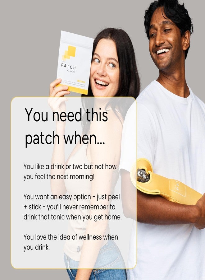 The Patch Remedy لاصقة باتش ريميدي ريكوفر | جلوتاثيون، شوك الحليب، إن إيه سي، زنجبيل، جنسنغ، وتين شوكي | 30 لاصقة - Image 3