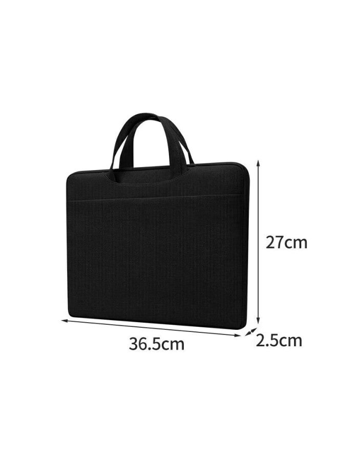 BUBM Biyoumei Laptop Bag For Men, Handheld Briefcase, 14-inch Apple Huawei Xiaomi Notebook Computer Business Travel Inner Lining Bag, Black - Image 2