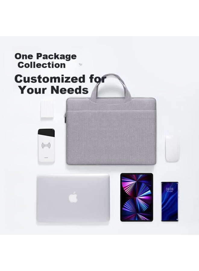 BUBM Biyoumei Laptop Bag For Men, Handheld Briefcase, 14-inch Apple Huawei Xiaomi Notebook Computer Business Travel Inner Lining Bag, Black - Image 4