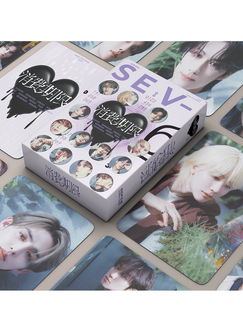 NIBEMINENT 55 Pcs Kpop SEVENTEEN 4TH JAPAN SINGLE Lomo Cards Card For Fans Collection Gifts - Image 2