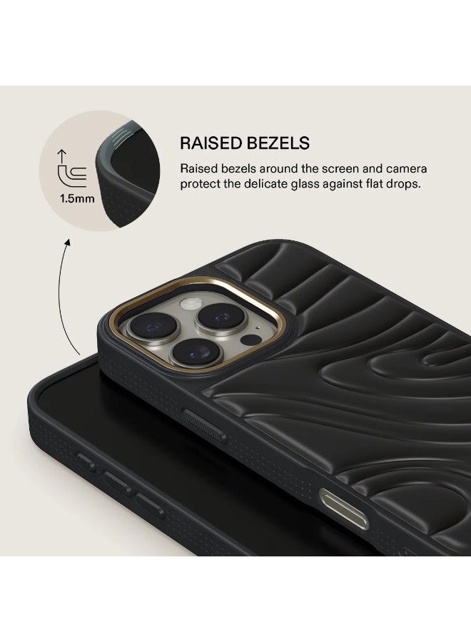 BURGA Case for iPhone 16 Pro – Ultra-Soft TPU, TPE, and PC Material with Bouncy Texture, CloudGuard Shock Absorption, Lightweight Build, and Elite-Level Drop Protection,spel Black - Image 3