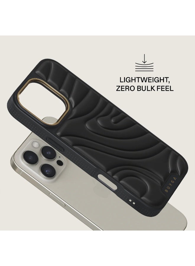 BURGA Case for iPhone 16 Pro – Ultra-Soft TPU, TPE, and PC Material with Bouncy Texture, CloudGuard Shock Absorption, Lightweight Build, and Elite-Level Drop Protection,spel Black - Image 4