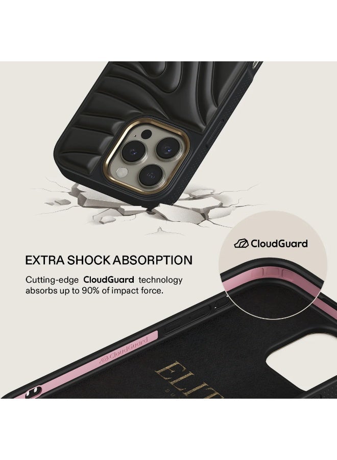 BURGA Case for iPhone 16 Pro – Ultra-Soft TPU, TPE, and PC Material with Bouncy Texture, CloudGuard Shock Absorption, Lightweight Build, and Elite-Level Drop Protection,spel Black - Image 5