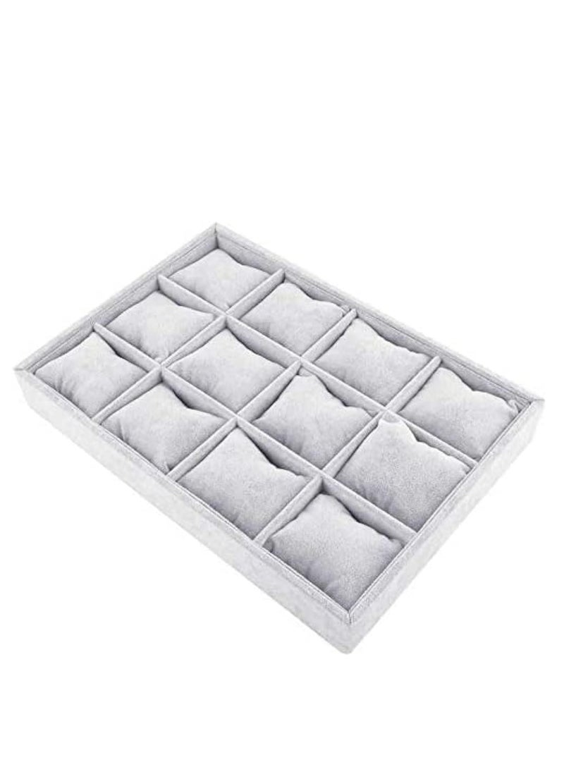 منظم ساعات مكون من 12 فتحة - رمادي