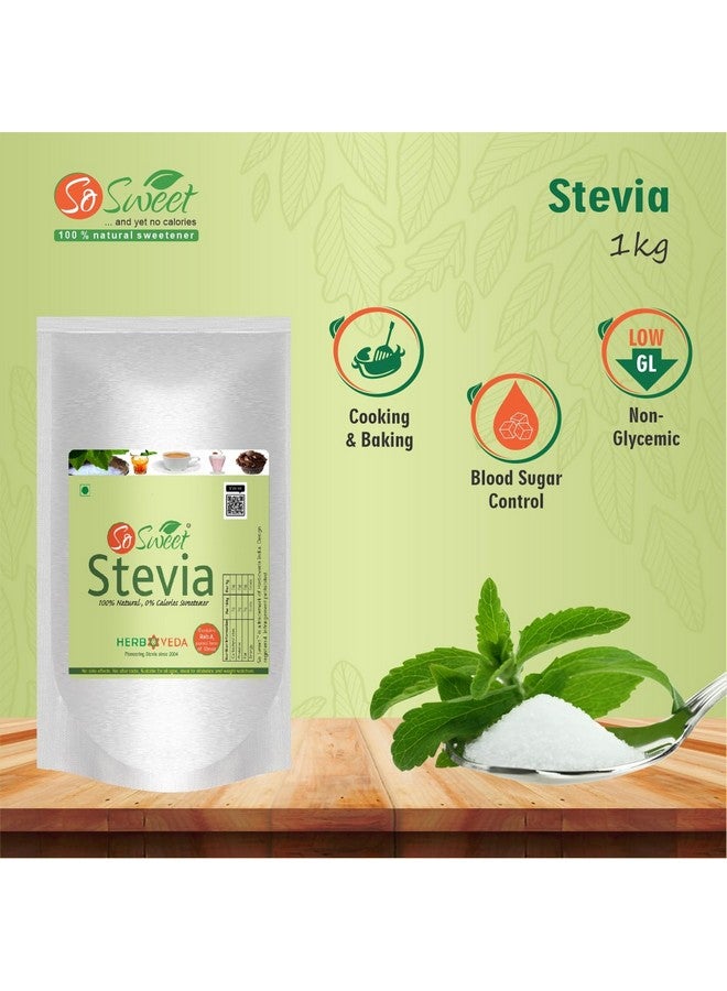 So Sweet مسحوق ستيفيا الحلو ومسحوق إريثريتول، 100% طبيعي، خالي من السكر، محليات صفرية السعرات الحرارية، عبوة من 2 (1 كجم لكل منها)، مثالي لمرضى السكري، مناسب للكيتو، مثالي للخبز والطهي - Image 3