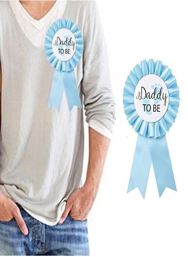 Jilukibo 2 Pieces Daddy and Mommy to Be Tinplate Badge Pin, Gender Reveal Rosette Button Pins New Mom Gifts for Baby Shower Party Favor Decoration (Pink Blue) - Image 5