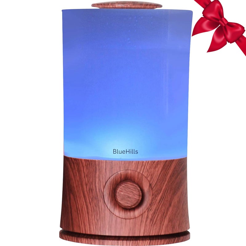BlueHills معطر الزيوت العطرية الأزرق هيلز بريميوم 2000 مل XL لجهاز ترطيب الهواء للعلاج بالروائح للغرف الكبيرة 40 ساعة تشغيل منطقة تغطية ضخمة سعة 2 لتر كبيرة جداً معطر بخار عالي حبيبات خشب داكن E003 - Image 1