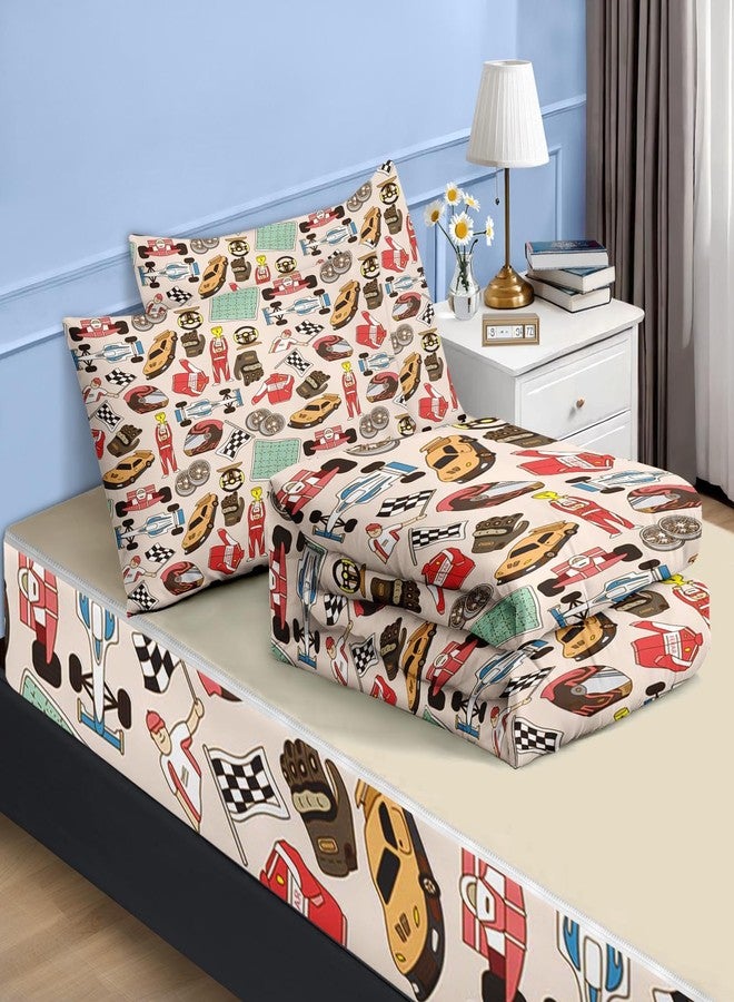 Nesker Full Zipper Bedding, Racing Car Zipper Bedding Sets for Boys, 3pcs All in on one, Cool Extreme Sports Kids Comforter Set with Fitted Sheet and 2 Pillowcases - Image 2