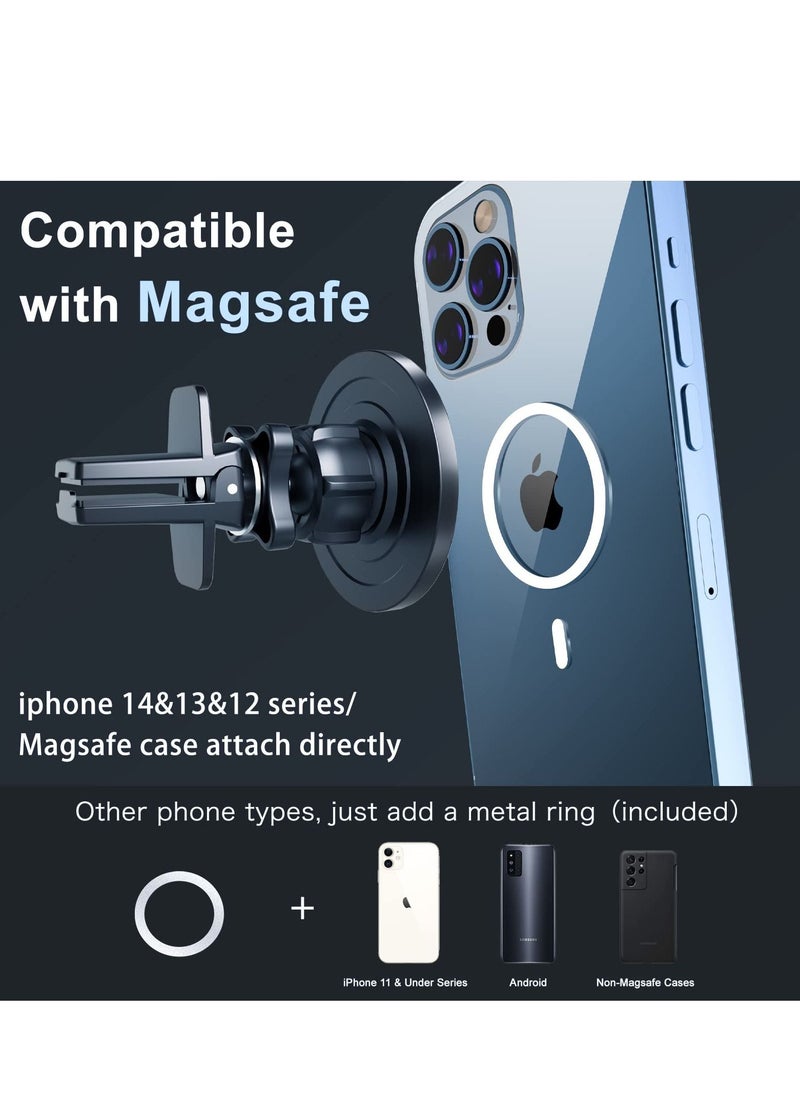 Excefore Magnetic Phone Holder for Car, Strong Magnets phone mount with Clip 360° Rotation Air Vent Cell Phone Mount for iPhone 14 13 12 Pro Max Mini Case  - Image 3