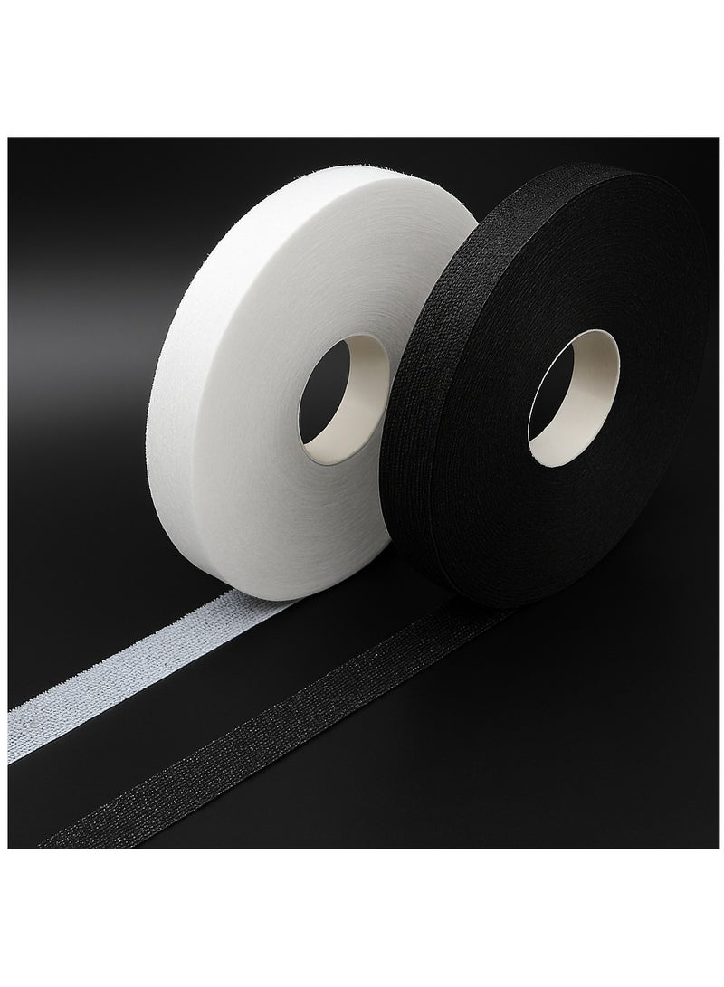 2 Pcs Iron-On Hemming Tape - White & Black - Fusible Interlining Set 160 Yards - Image 1