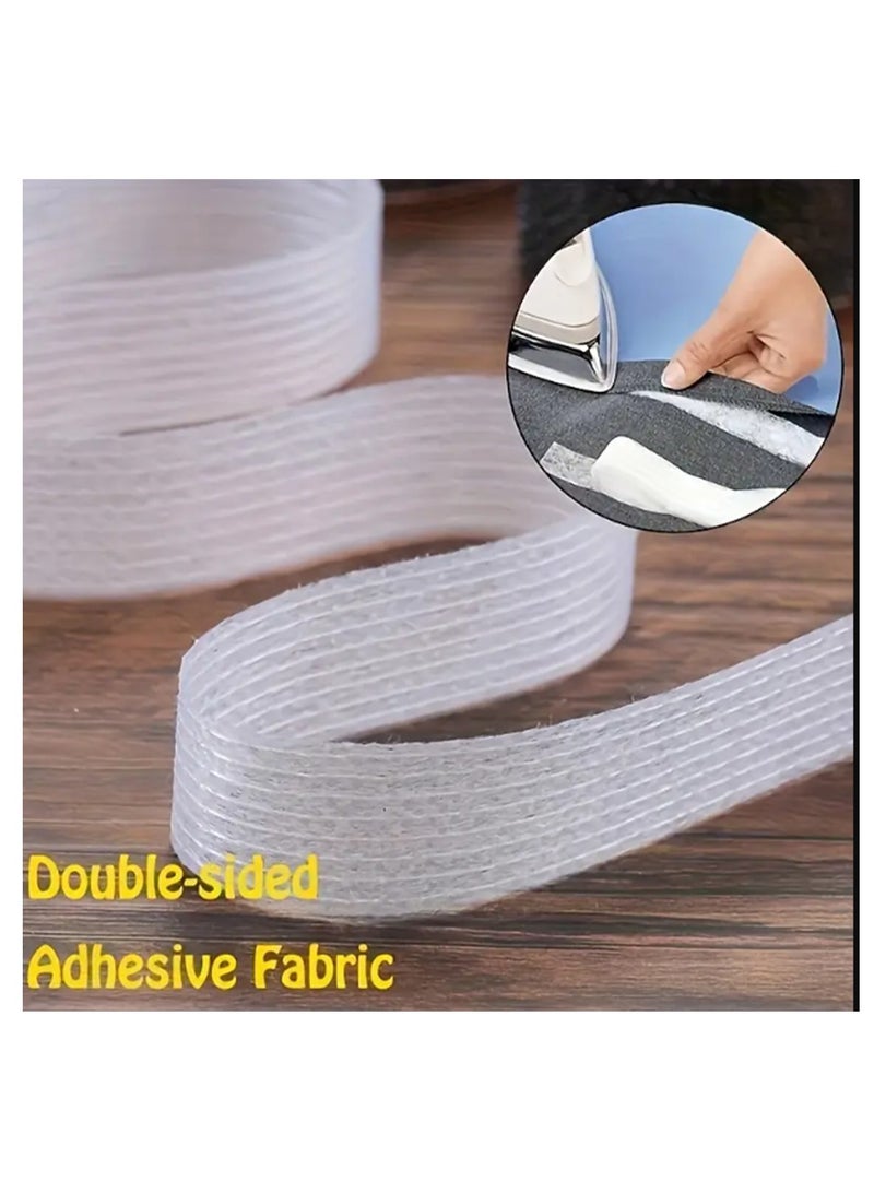 2 Pcs Iron-On Hemming Tape - White & Black - Fusible Interlining Set 160 Yards - Image 4