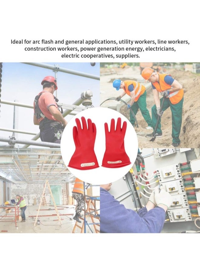 klarako IEC 60693-2014 Insulating Gloves, 1 Pair of Latex Full Finger Low Voltage 500V Reusable Glove Class 00(9)  - Image 3