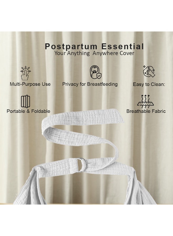 Cute 'n' Cuddle Nursing Breastfeeding Cover For Babies – Soft Breathable Cotton With Adjustable Neck Strap, Privacy For Moms, Lightweight & Stylish Nursing Shawl For Feeding In Public – Travel Friendly (One Size) - Image 3