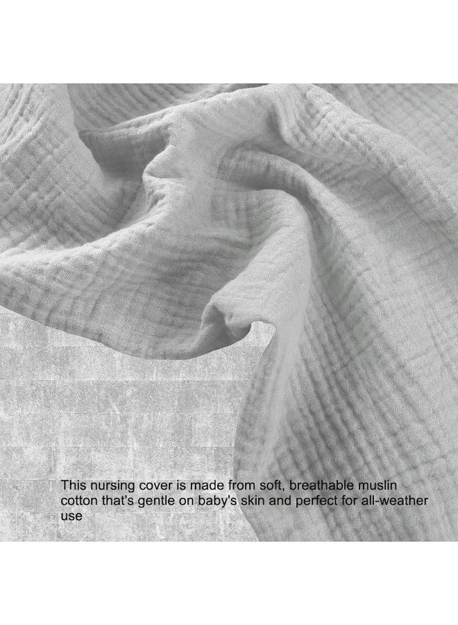 Cute 'n' Cuddle Nursing Breastfeeding Cover For Babies – Soft Breathable Cotton With Adjustable Neck Strap, Privacy For Moms, Lightweight & Stylish Nursing Shawl For Feeding In Public – Travel Friendly (One Size) - Image 2