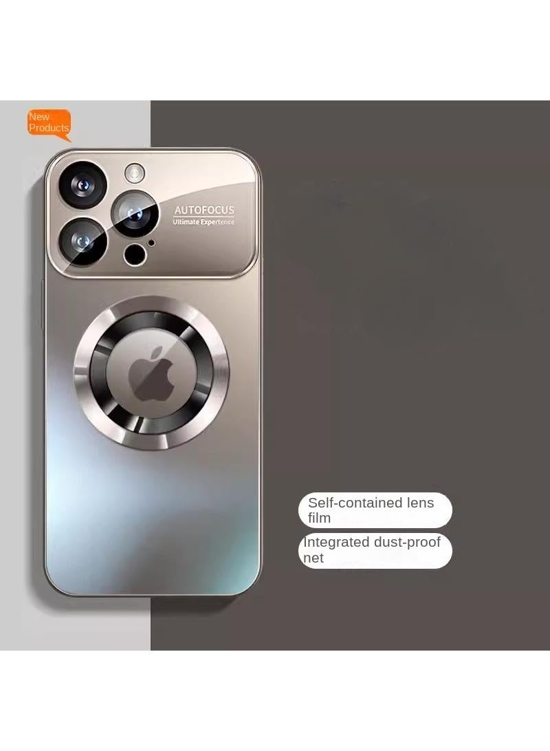 Y&D Applicable To Apple 15 Matte Standard Leakage Magnetic Large Window Mirror Mobile Phone Protective Case - Image 1