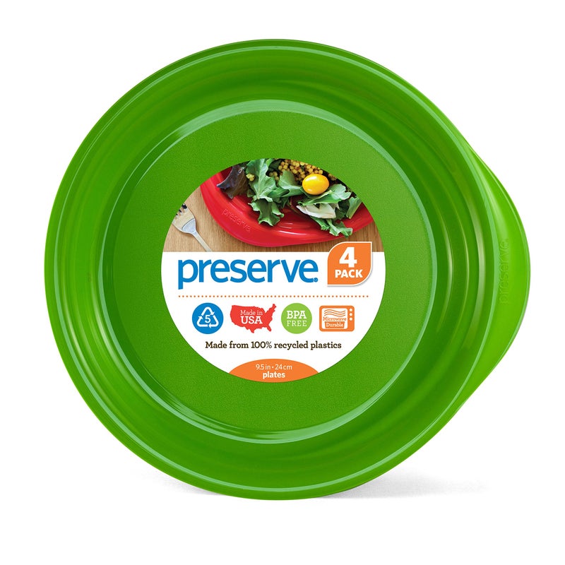 Preserve Everyday 95 Inch Plates Set of 4 Apple Green