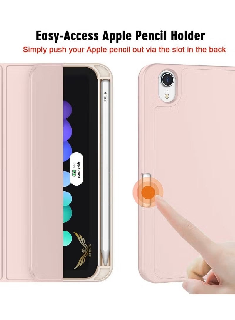 Cat - Cot Cat-Cot iPad Air 3 Case (2019) with Pencil Holder, 10.5-inch Silicone Smart Folding Stand Cover, Shockproof Protective Shell & Auto Sleep/Wake - Pink - Image 4