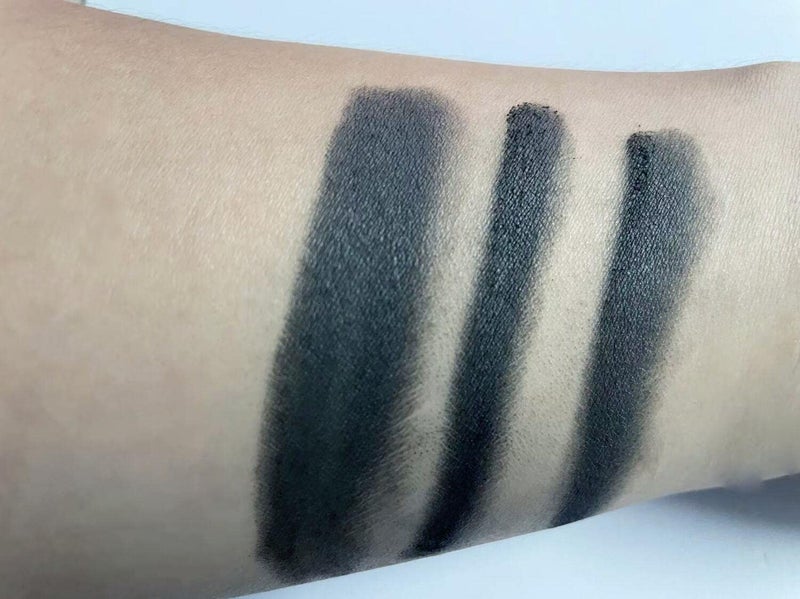 Mysense ظلال عيون مات سوداء مفردة من ميسنس، مسحوق مضغوط ناعم، ظلال عيون عالية الصبغة تدوم طويلاً لمكياج العيون الأسود المفرد ليلاً ونهاراً (02) - Image 3