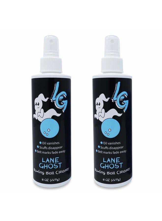 Lane Ghost طقم رذاذ منظف كرات البولينغ - 2 عبوة - معتمد من USBC - منظف للزيت، الخدوش، وعلامات الحزام - يستعيد اللصق ويطيل عمر الكرة - Image 1