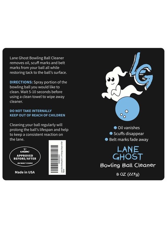 Lane Ghost طقم رذاذ منظف كرات البولينغ - 2 عبوة - معتمد من USBC - منظف للزيت، الخدوش، وعلامات الحزام - يستعيد اللصق ويطيل عمر الكرة - Image 2