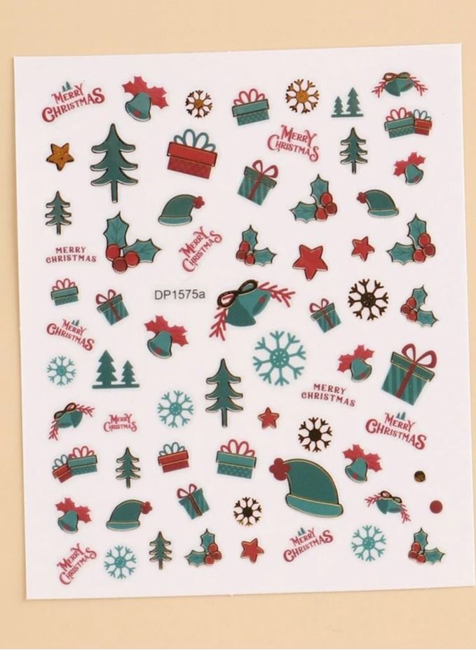 brunson Christmas Nail Stickers Decals, Winter Snowflakes Snowman 3D Self-Adhesive Nail Art Stickers Cute Elk Santa Claus Design Nail Decorations Xmas DIY Manicure Supplies for Women Girls - Image 4