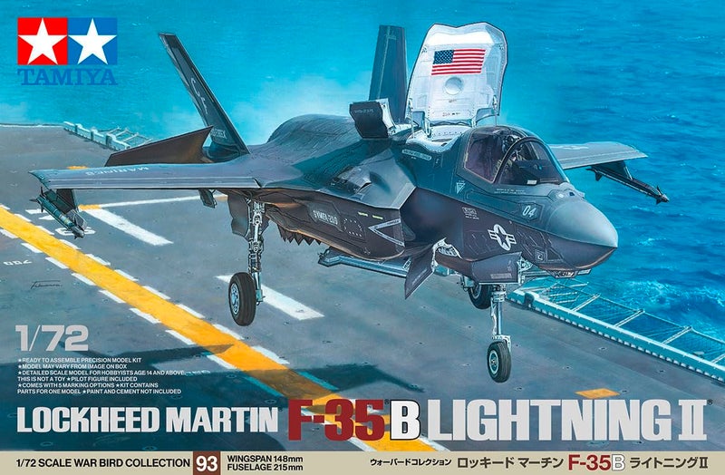 Tamiya 60793 172 F35B Lightning II Faithful Replica Plastic Kit Crafts Model Kit Assembly Unpainted - Image 3