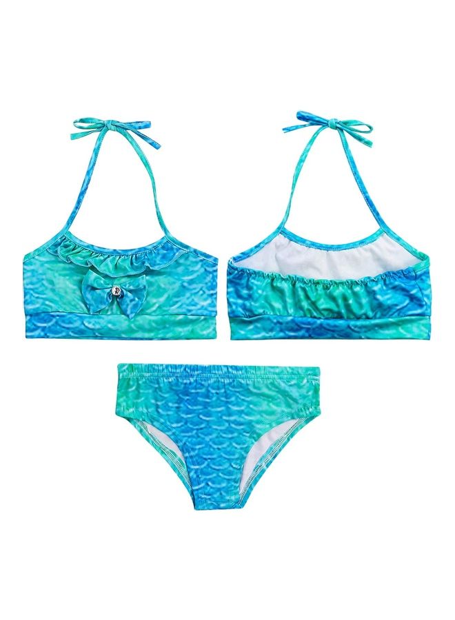 NIBEMINENT 3-Piece Mermaid Swimming Costume Set 120cm - Image 2