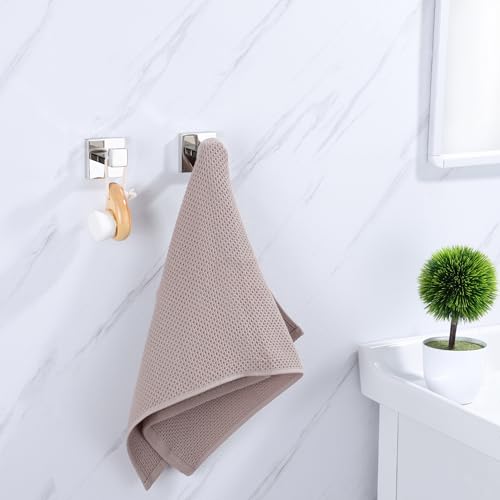 LANC 3PCS Towel Hooks for Bathroom Wall Hooks Heavy Duty Chrome Bath HooksCoat HooksHand Towel HangerRobe Hooks for Bathroom Kitchen Hotel Wall MountedSilver Polished A8805CPP3 - Image 3