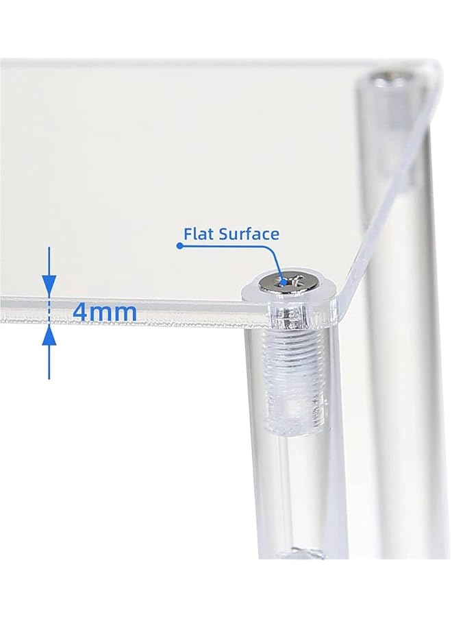 إيروريكس حامل عرض أكريليك شفاف مكون من 3 طبقات، حامل عرض للعطور، حامل عرض كب كيك مكون من 3 طبقات، رف عرض أكريليك منظم وديكور - Image 3