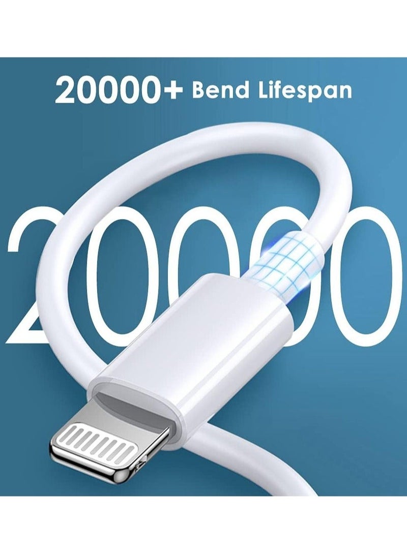 【MFi Certified】 iPhone 20W Charger Plug and 2M USB C to Lightning Cable PD Fast Charger USB C Plug Data Lead Compatible with iPhone 14/14 Plus/14 Pro/14 Pro Max/13/12/11/11 Pro/XS Max/XR/X/8/7/iPad - Image 4