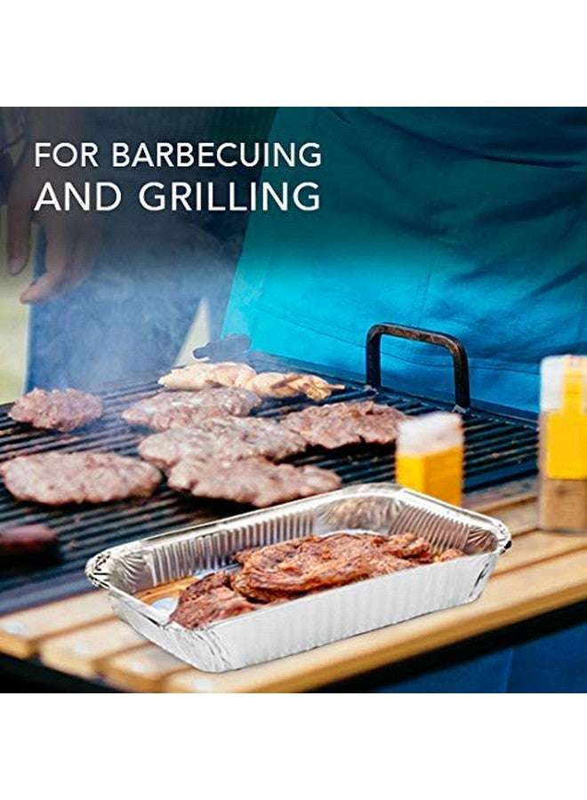 Stock Your Home Aluminum Pans Take Out Containers with Lids (50 Pack) 2 Lb Disposable Aluminum Foil Oblong Pans with Cardboard Covers - To Go Food Storage Containers for Baking, Meal Prep, Takeout and Freezer - Image 5