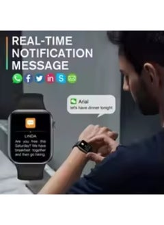 BSNL BSNL Unisex Smart Watch 9 With Wireless Bluetooth Headset + 4 Straps GPS Always On Display Body Temperature BT Call NFC For IOS Android - Multicolour  - Image 3