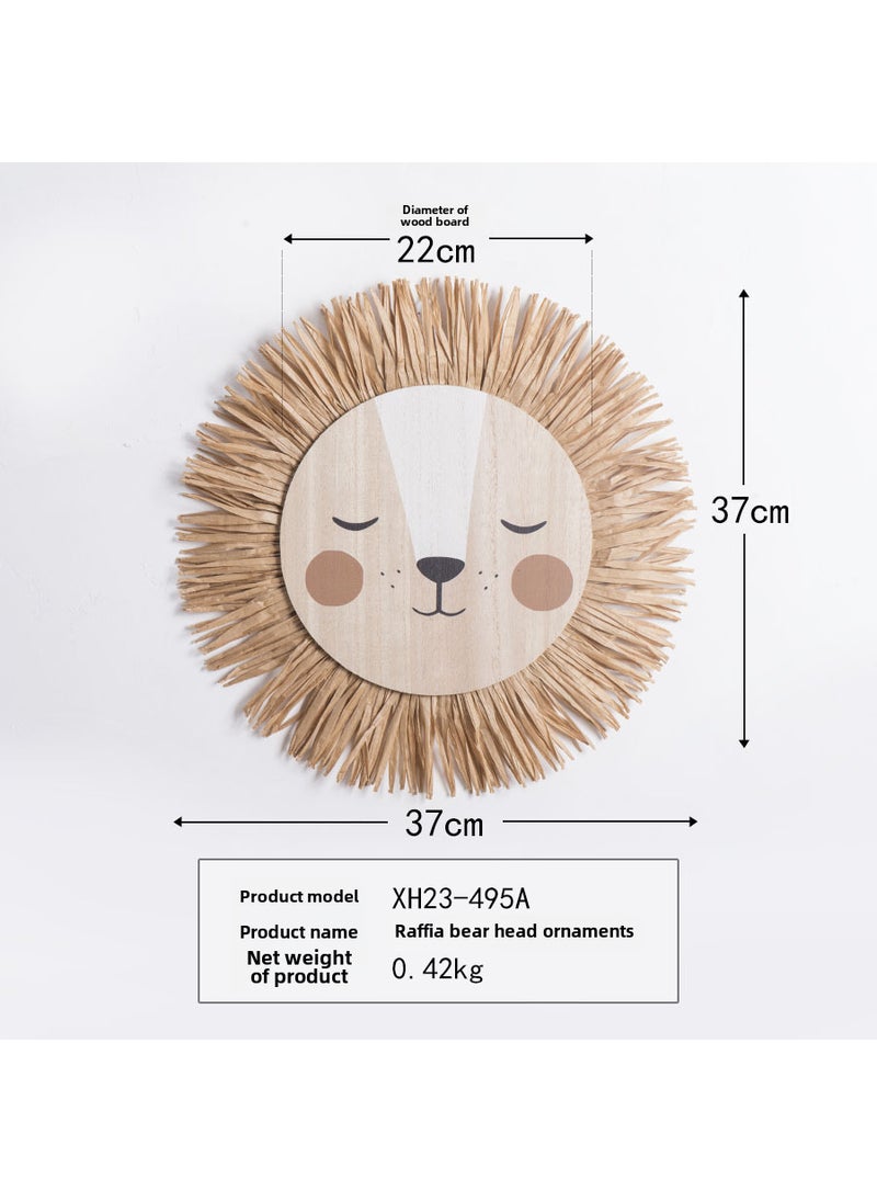Generic Handwoven Lion Head Wall DecorXH23-495A XH23-495A 