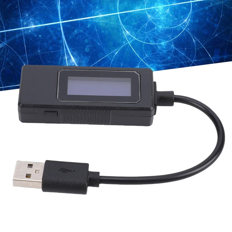 مقياس اختبار USB، اختبار سعة USB ذكي رقمي مع ذاكرة، اختبارات الجهد والتيار والطاقة مع مراقبة في الوقت الفعلي، مثالي للشواحن وبنوك الطاقة والأجهزة المحمولة (أسود) - Image 3