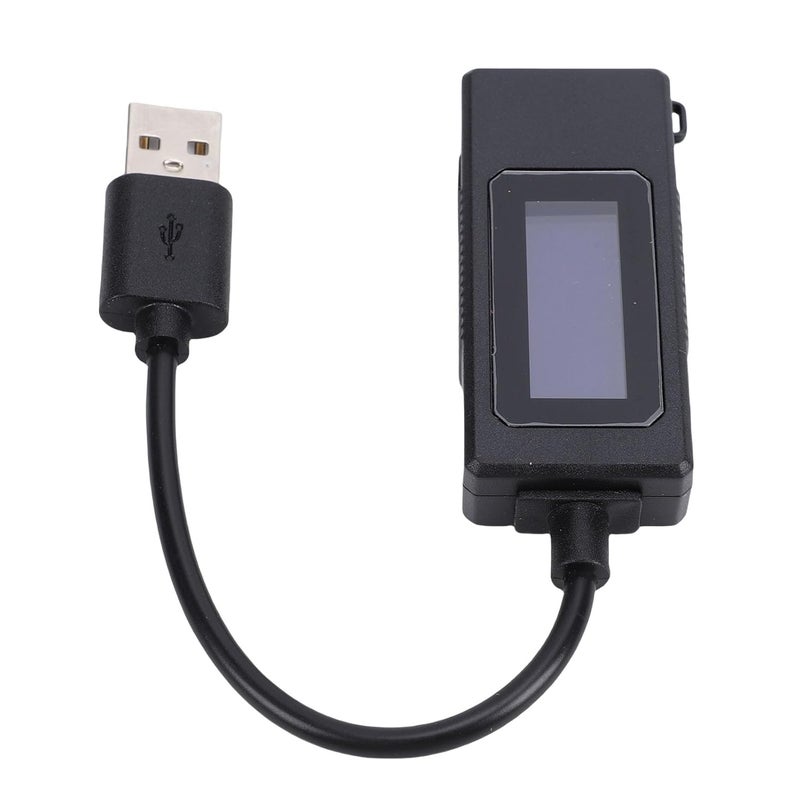 مقياس اختبار USB، اختبار سعة USB ذكي رقمي مع ذاكرة، اختبارات الجهد والتيار والطاقة مع مراقبة في الوقت الفعلي، مثالي للشواحن وبنوك الطاقة والأجهزة المحمولة (أسود) - Image 5