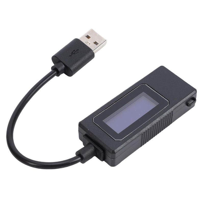 مقياس اختبار USB، اختبار سعة USB ذكي رقمي مع ذاكرة، اختبارات الجهد والتيار والطاقة مع مراقبة في الوقت الفعلي، مثالي للشواحن وبنوك الطاقة والأجهزة المحمولة (أسود) - Image 2