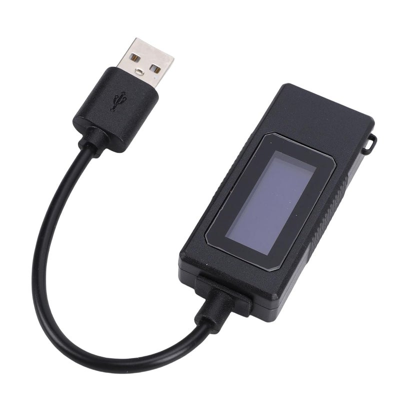 مقياس اختبار USB، اختبار سعة USB ذكي رقمي مع ذاكرة، اختبارات الجهد والتيار والطاقة مع مراقبة في الوقت الفعلي، مثالي للشواحن وبنوك الطاقة والأجهزة المحمولة (أسود) - Image 4