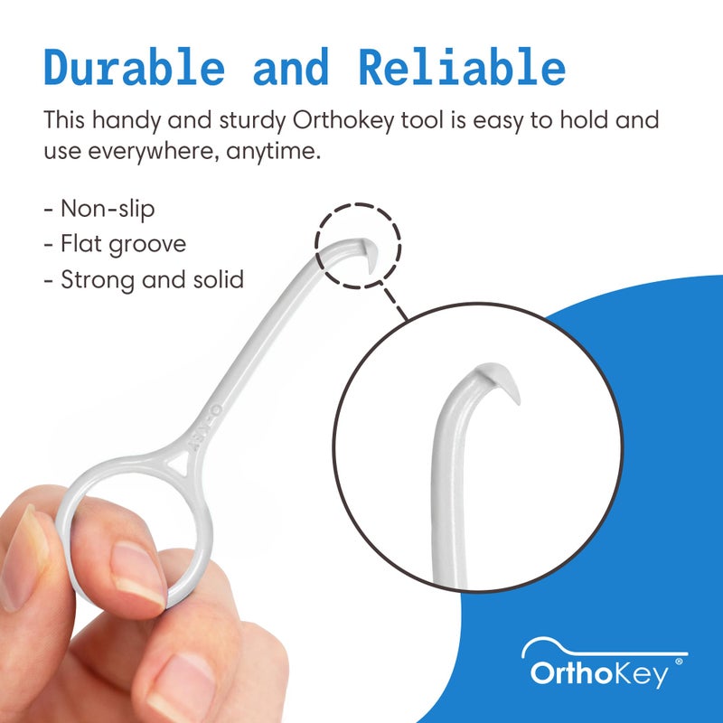 OrthoKey Clear Aligner Removal Tool - Dental Grade Invisalign Remover for Invisible Braces, Retainers, and Aligners, White (4-Pack) - Image 2
