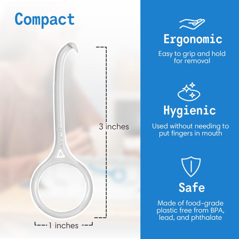 OrthoKey Clear Aligner Removal Tool - Dental Grade Invisalign Remover for Invisible Braces, Retainers, and Aligners, White (4-Pack) - Image 3