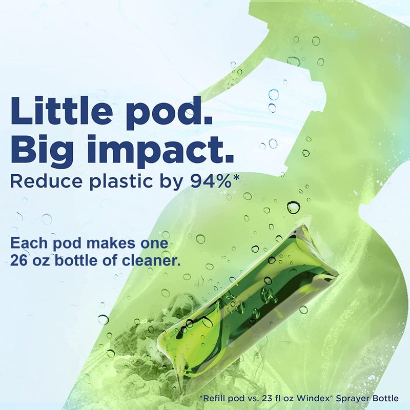 Windex Dissolve Concentrated Pods, Multisurface Cleaner, 3 Concentrated Dissolvable Refill Pods - Image 2