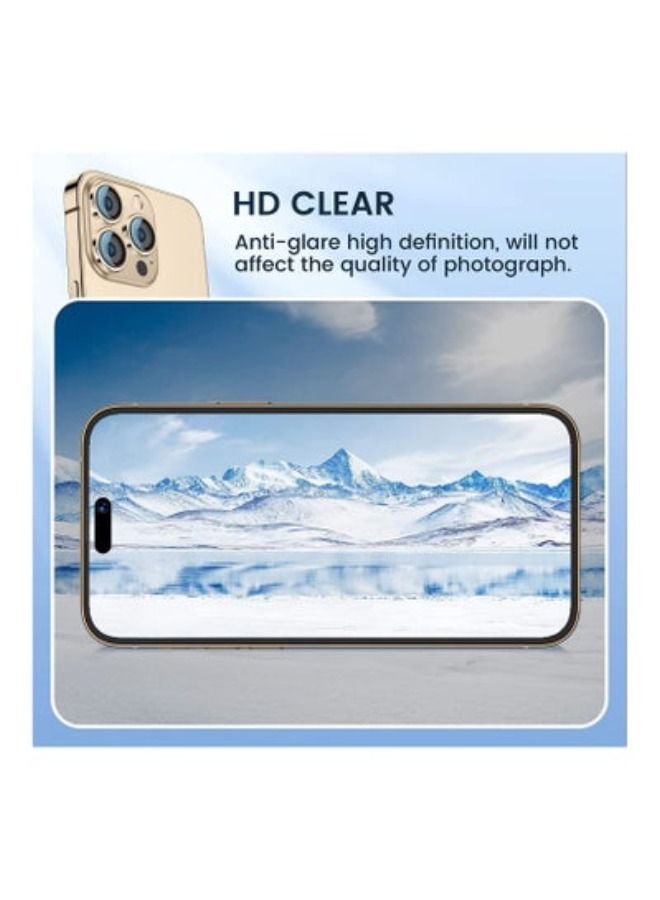 ACLIX For iPhone 14 Pro 6.1 inch iPhone 14 Pro Max 6.7 inch Camera Lens Protector Anti Scratch HD Tempered Metal Glass Camera Screen Protector Shockproof Cover Film [Show Original Camera] Gold - Image 5