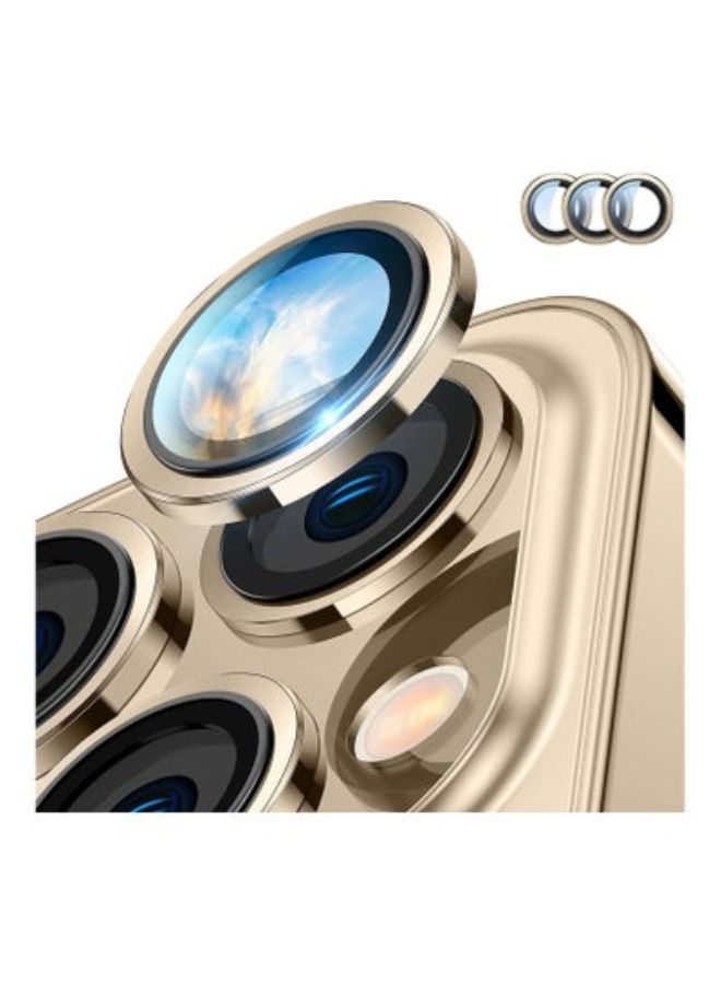 ACLIX For iPhone 14 Pro 6.1 inch iPhone 14 Pro Max 6.7 inch Camera Lens Protector Anti Scratch HD Tempered Metal Glass Camera Screen Protector Shockproof Cover Film [Show Original Camera] Gold - Image 1