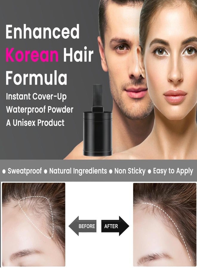 XEWOi Hair Cover Up Powder Black, Instant Grey Hair Concealer & Root Touch Up, Natural Hairline Filler for Thinning Hairs, Quick Cover-Up Powder for Grey Roots, Long Lasting & Sweat Resistant Formula - Image 3