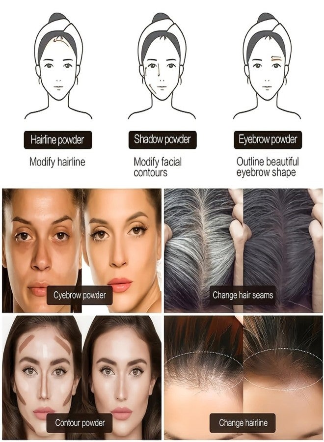 XEWOi Hair Cover Up Powder Black, Instant Grey Hair Concealer & Root Touch Up, Natural Hairline Filler for Thinning Hairs, Quick Cover-Up Powder for Grey Roots, Long Lasting & Sweat Resistant Formula - Image 4