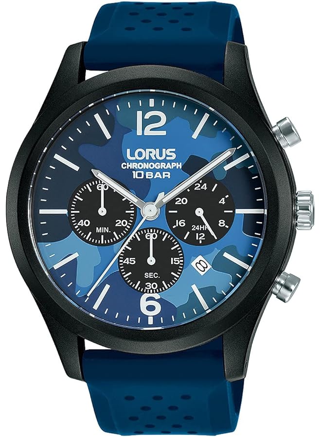 لوراس ساعة رياضية للرجال كوارتز تناظرية بسوار من السيليكون Rt301Jx9 - Image 2