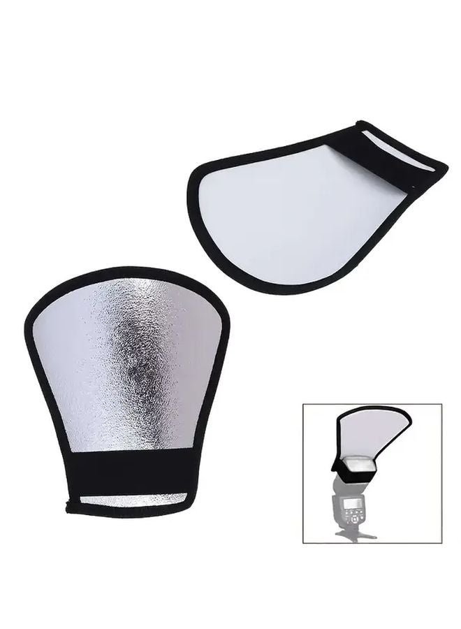 Silvery White Dual Sided Reflector For Flash Photography TPU Material Compatible With Canon Nikon - Image 4
