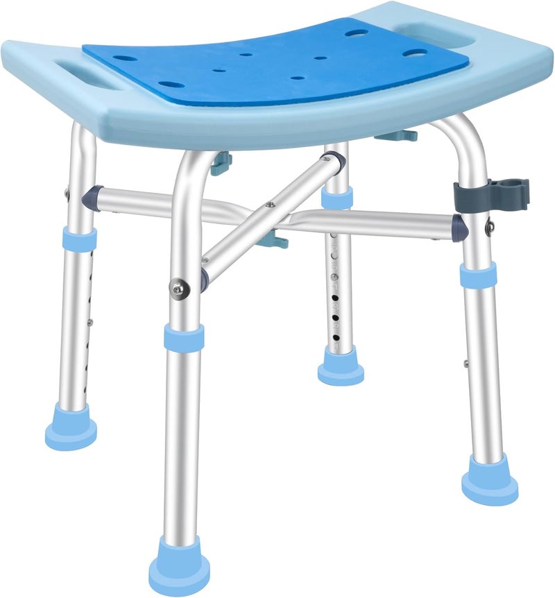 Brosive Shower Chair for Inside Shower - 450lb, Shower Stools for Elderly Seniors, Shower Benches for Adults, Bath Chair Shower Benches for The Disabled,Shower Seats, Blue Tub Chair - Image 1