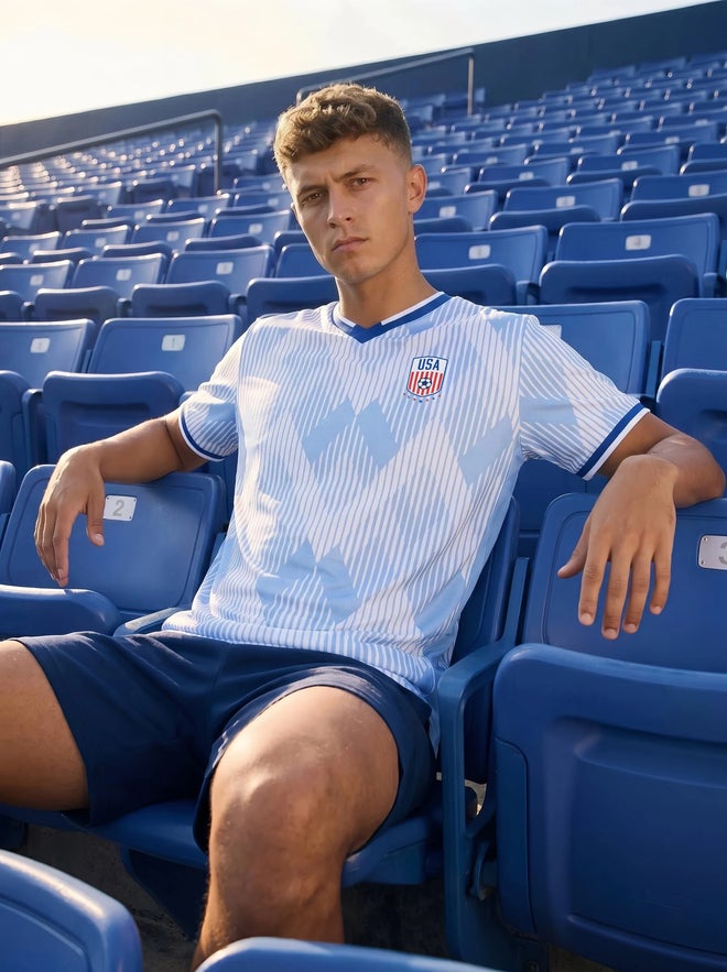 Styli Active Men USA Short Sleeve Jersey FIFA Football T-Shirt - Image 5