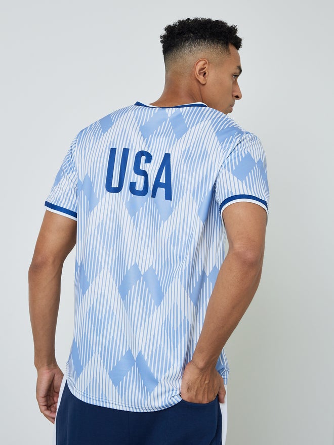 Styli Active Men USA Short Sleeve Jersey FIFA Football T-Shirt - Image 4